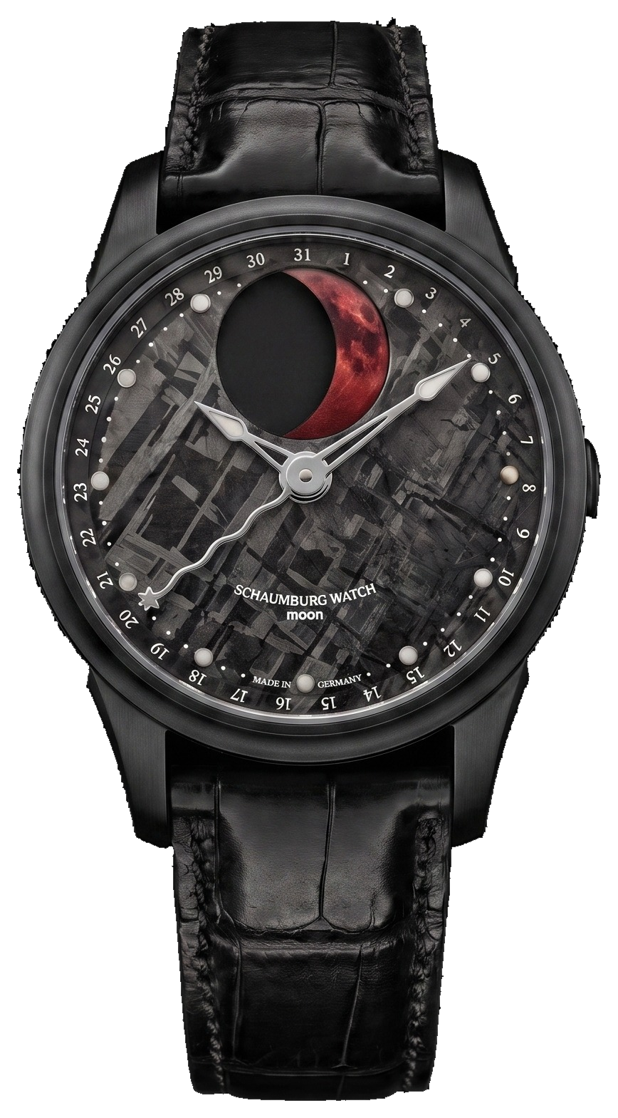 Schaumburg Watch Blood MooN Meteorite PVD mit roter Mondphase